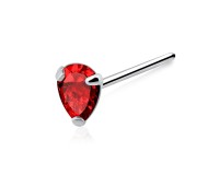 Oval Stone Shaped Silver Straight Nose Stud NSKA-161